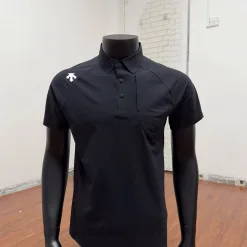 Bestseller Descente Kurzarm-T-Shirts Schwarze Seide Atmungsaktive Kollektion