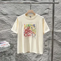 Hochwertige Loewe Kurzarm Schwarz Baumwolle Gradient Luxus