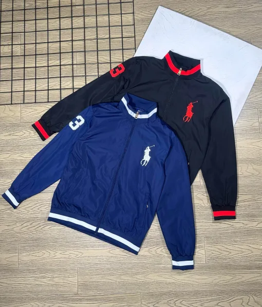 Premium Ralph Lauren Mäntel Rote Baumwolle Bestickte Kollektion