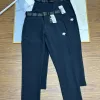 Premium Descente Hose Schwarz Strick Casual Luxury