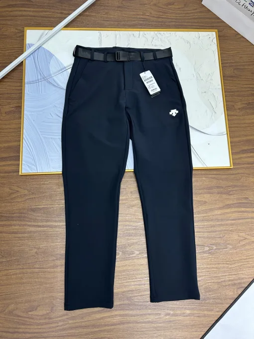 Hochwertige Descente Hose Schwarz Strick Casual Luxury