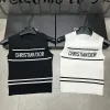 Hochwertige Dior Weste in weißem Strick im Monogramm-Stil