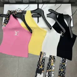 Luxus Louis Vuitton Weste Pink Strick Kollektion