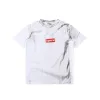 Premium Qualität Supreme Kurzarm Grau Logo Kollektion