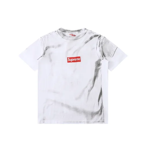 Premium Qualität Supreme Kurzarm Grau Logo Kollektion