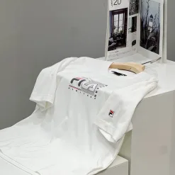 Premium Fila Kurzarm Schwarz Baumwolle Klassisch Luxus