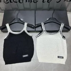 Premium Miu Miu Hosenträger aus schwarzem Leder im Logo-Stil