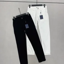 Premium Louis Vuitton Jeans Black Cotton Washed Kollektion