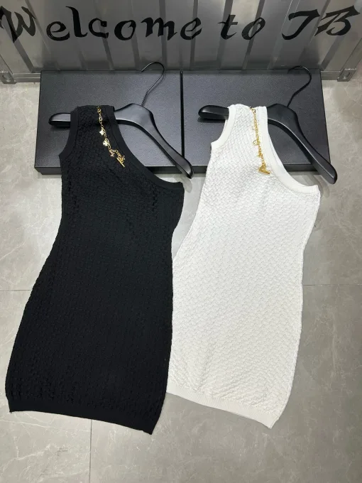 Premium Louis Vuitton Weste im schwarzen Strickstil