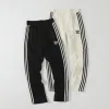 Premium Adidas Casual Hose Rosa Baumwolle Streifen Luxus