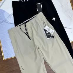 Premium Qualität Descente Hose Schwarz Leinen Casual Luxury