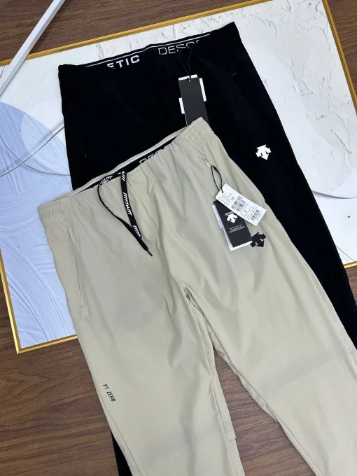 Premium Qualität Descente Hose Schwarz Leinen Casual Luxury
