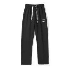 Hochwertige Gucci-Hose mit geradem Bein und Stickerei