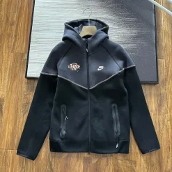 Luxus Nike Jacken Schwarz Baumwolle Logo Luxus