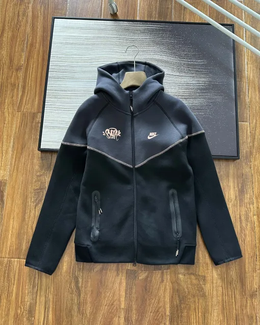 Luxus Nike Jacken Schwarz Baumwolle Logo Luxus