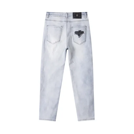 Hochwertige Prada Jeans im verwaschenen Grau-Denim-Stil
