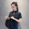 Bestseller Descente Kurzarm Schwarz Baumwolle Sportlicher Luxus