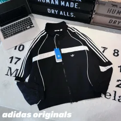 Bestseller Adidas Jacke Schwarz Baumwolle Retro Style
