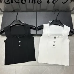 Hochwertige Chanel Weste Schwarz Strick Luxus