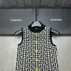 Luxus Balmain Weste Gold Strick Jacquard Luxus
