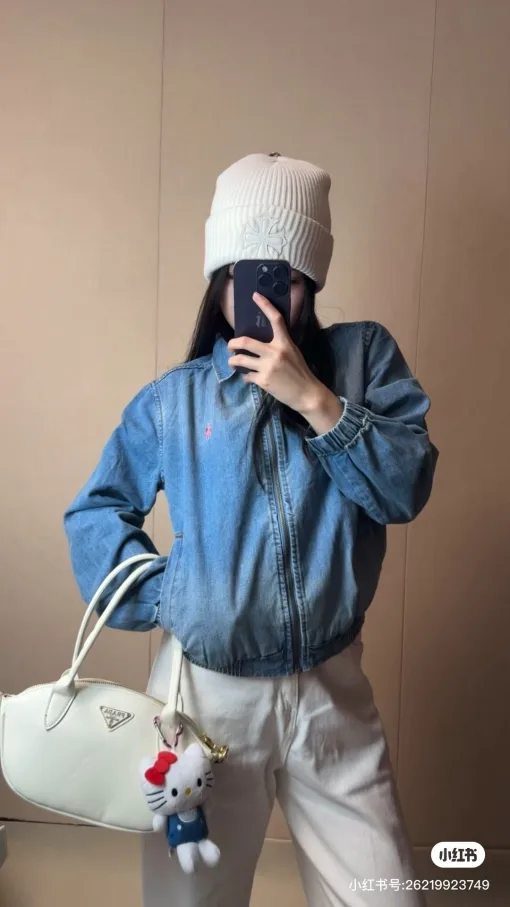 Premium Qualität Ralph Lauren Jacke Denim Washed Luxury