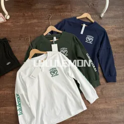 Premium Qualität Lululemon Langarmshirt Navy Sportlicher Luxus