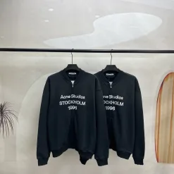 Hochwertige Acne Studios Jacken Schwarz Baumwolle Distressed Style