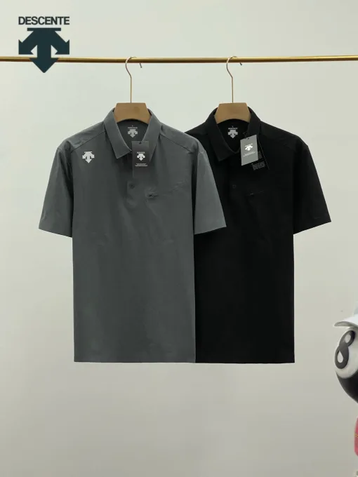 Premium Descente Kurzarm Schwarz Spandex Klassischer Stil