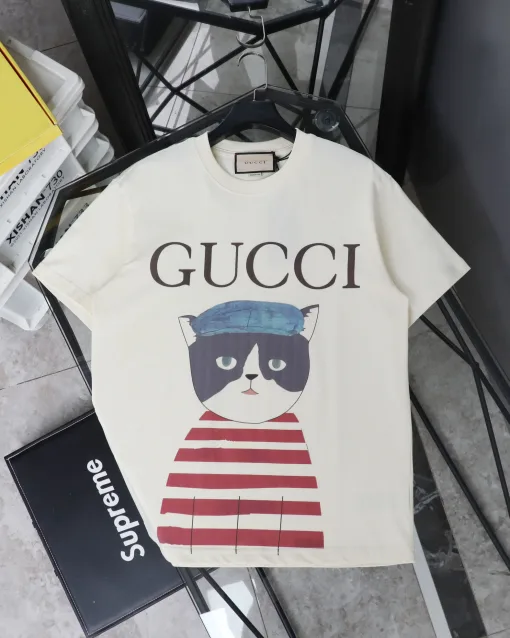 Premium Gucci Kurzarm Pink Solid Kollektion