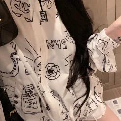 Premium Chanel Shorts Weiß Print Luxus