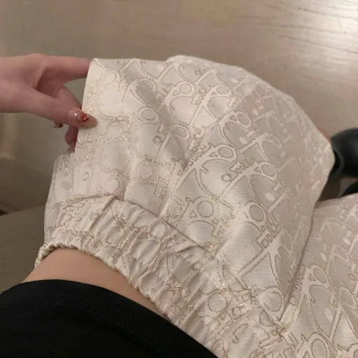 Hochwertige Dior Shorts im Pink-Jacquard-Stil