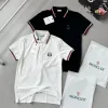 Luxus-Poloshirt von Moncler aus weißer Baumwolle, Casual Collection