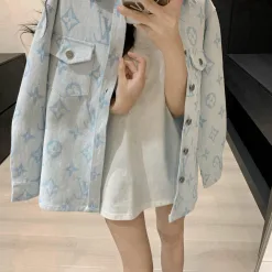 Bestseller Louis Vuitton Hemd Blue Denim Jacquard Kollektion