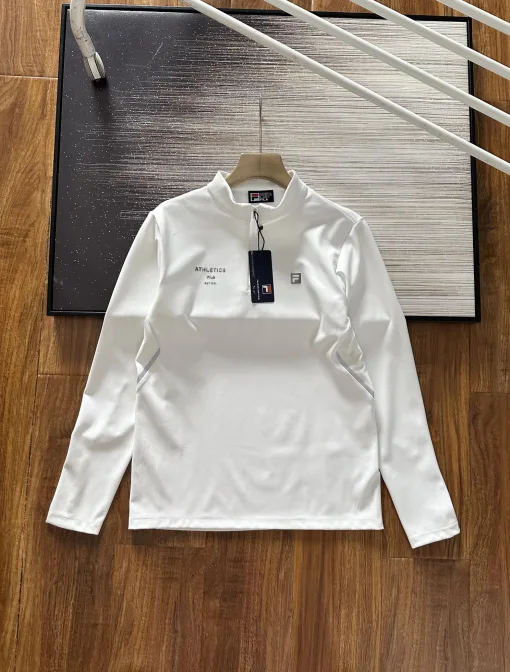 Fila Langarmshirt in Premiumqualität, schwarzes Stricklogo, Luxus