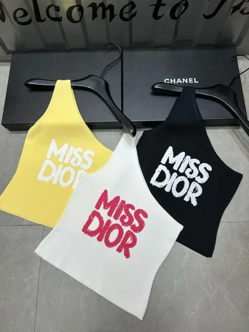 Premium Dior Weste Gelbe Strickkollektion
