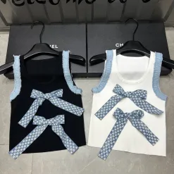 Hochwertige Chanel Weste Schwarz Denim Luxus