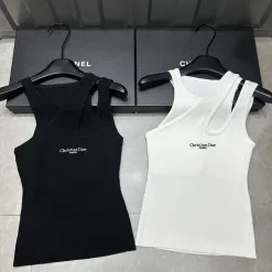 Bestseller Dior Weste Schwarz Strick Monogramm Stil