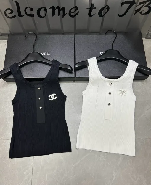 Hochwertige Chanel Weste Schwarz Strick Luxus