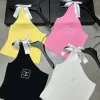 Luxus Chanel Weste Gelb Strick Strass Stil