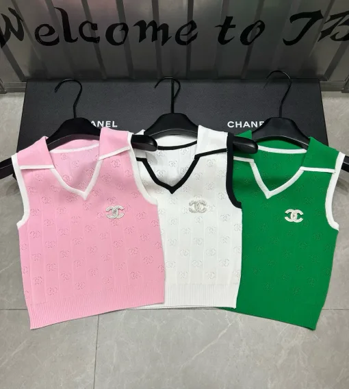 Bestseller Chanel Weste Pink Strickkollektion