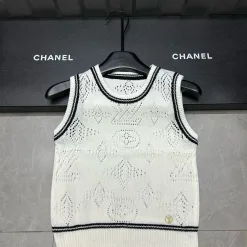 Premium Louis Vuitton Weste Weiß Strick Kollektion