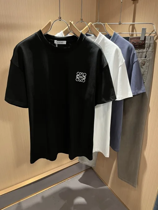 Premium Qualität Loewe Kurzarm Baumwolle Klassischer Stil