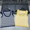 Bestseller Fendi Weste Blau Strick Jacquard Luxus