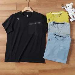 Premium Descente Kurzarm Schwarz Atmungsaktiv Luxus