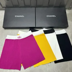 Bestseller Alo Shorts Roter Strick Jacquard Luxus