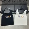 Luxus Fendi Weste Schwarz Strick Bestickt Luxus