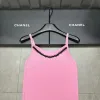 Bestseller Chanel Hosenträger Pink Knit Luxus