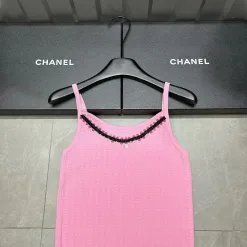 Bestseller Chanel Hosenträger Pink Knit Luxus