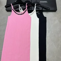 Bestseller Chanel Hosenträger Pink Knit Luxus