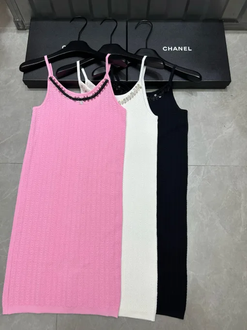 Bestseller Chanel Hosenträger Pink Knit Luxus